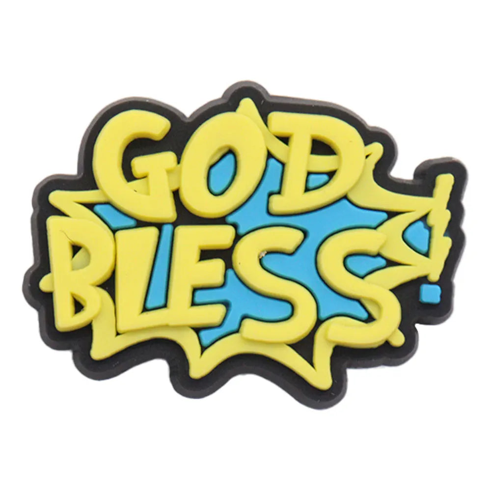 20PCS Jesus Saves Made In God's Image Life Is Good Christianity PVC crocs Decoration Buckle Charms