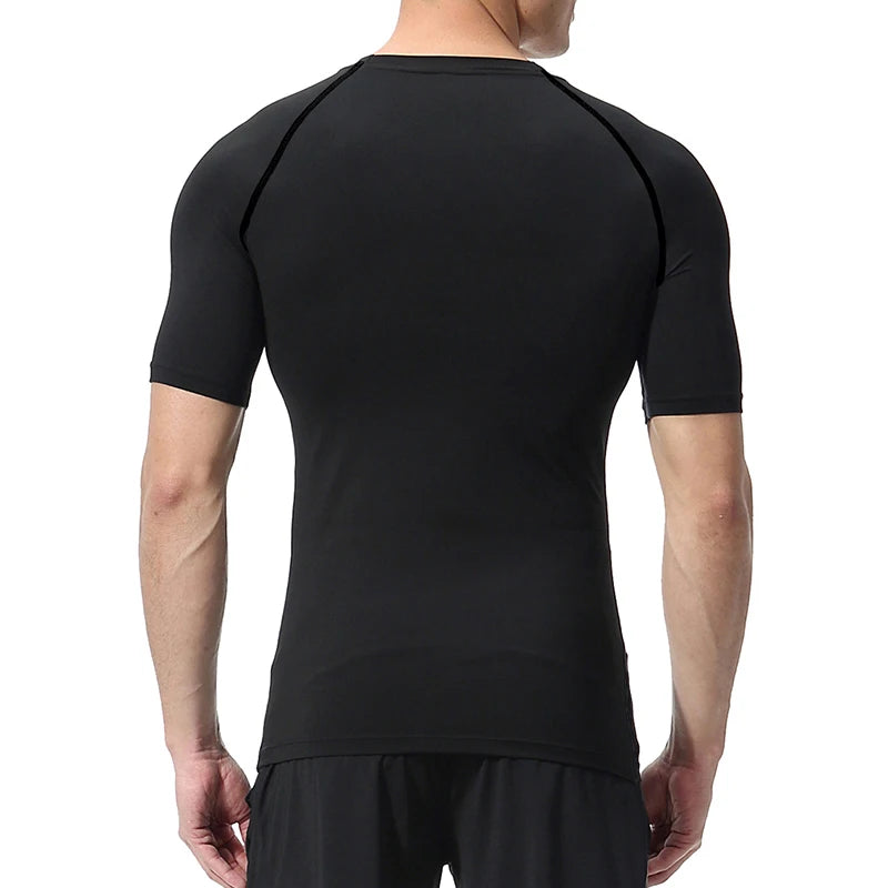 Cross Print Compression Shirt