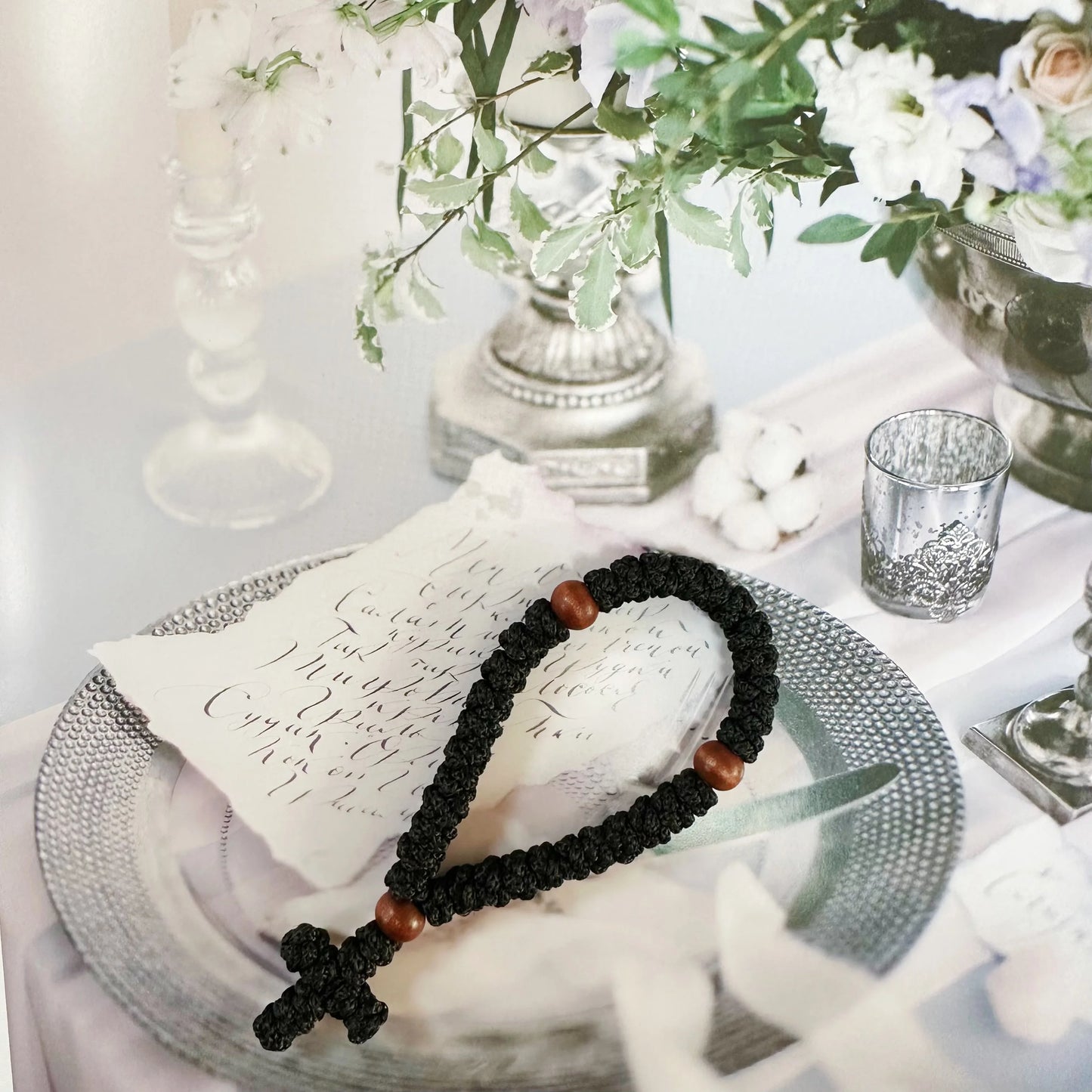 Handmade Christian knot Prayer Protection Blessing Cross Charm Tassel Car Hanging Charm