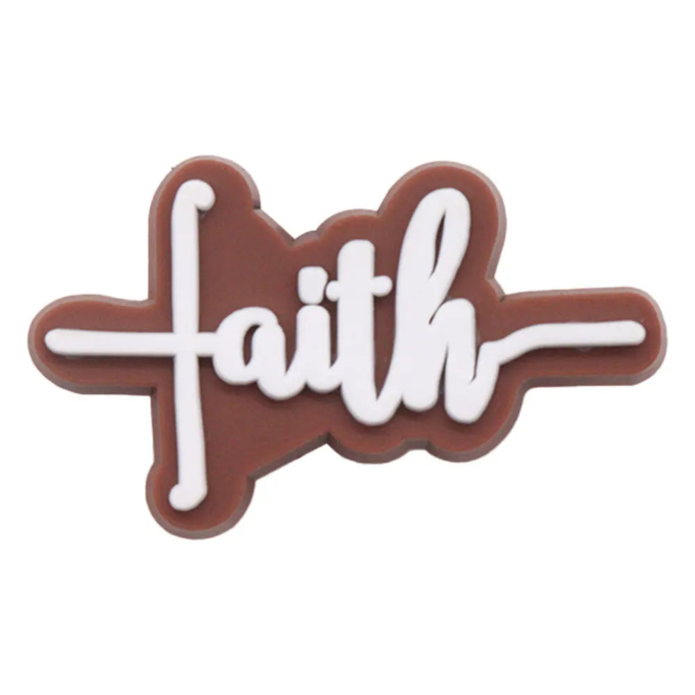 20PCS Jesus Saves Made In God's Image Life Is Good Christianity PVC crocs Decoration Buckle Charms