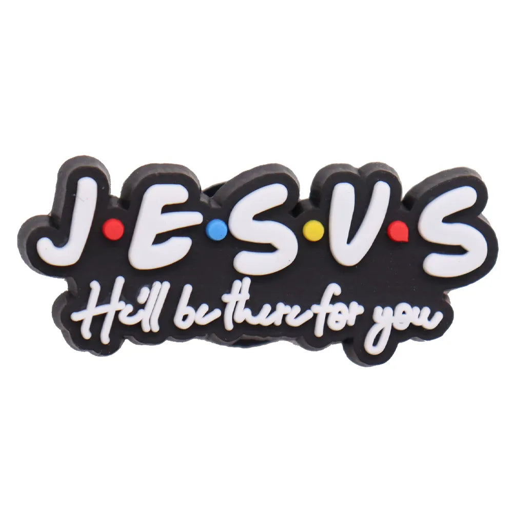 20PCS Jesus Saves Made In God's Image Life Is Good Christianity PVC crocs Decoration Buckle Charms