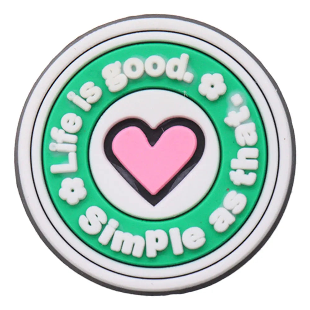 20PCS Jesus Saves Made In God's Image Life Is Good Christianity PVC crocs Decoration Buckle Charms