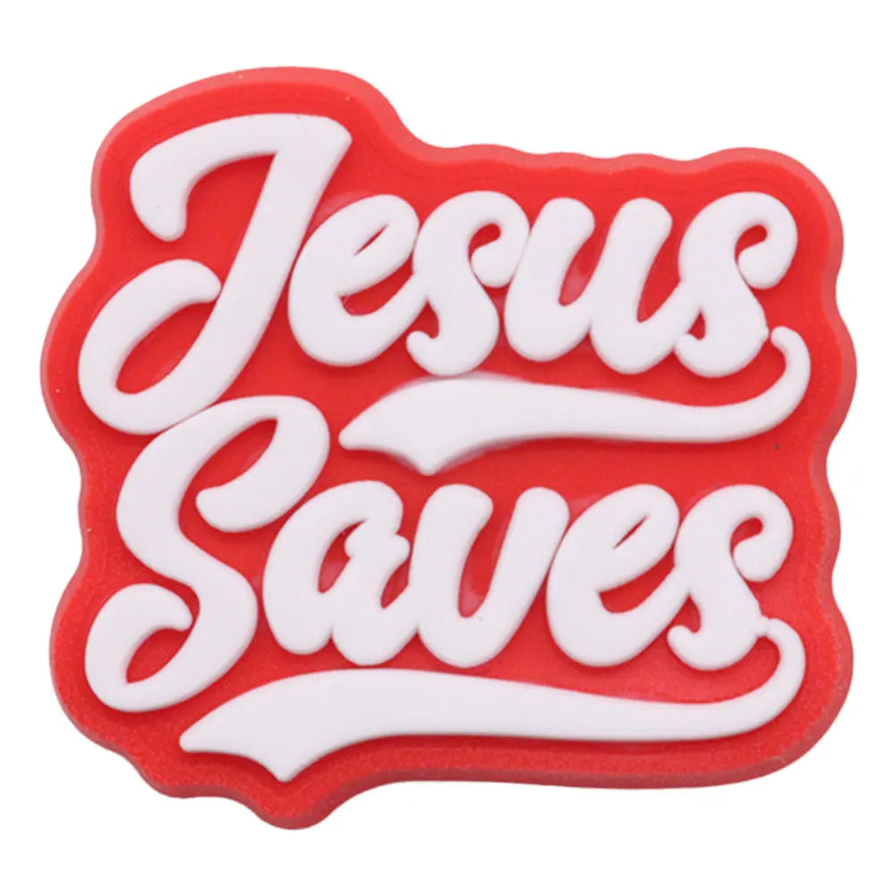20PCS Jesus Saves Made In God's Image Life Is Good Christianity PVC crocs Decoration Buckle Charms