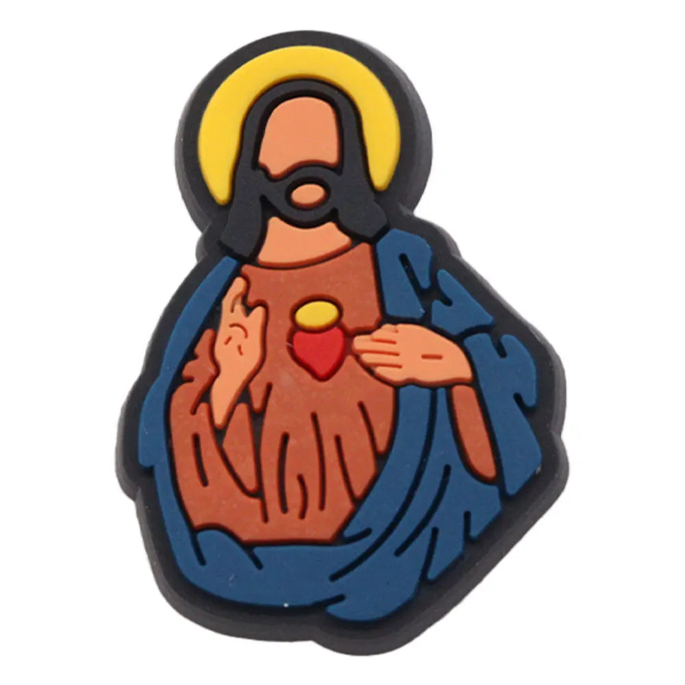 20PCS Jesus Saves Made In God's Image Life Is Good Christianity PVC crocs Decoration Buckle Charms