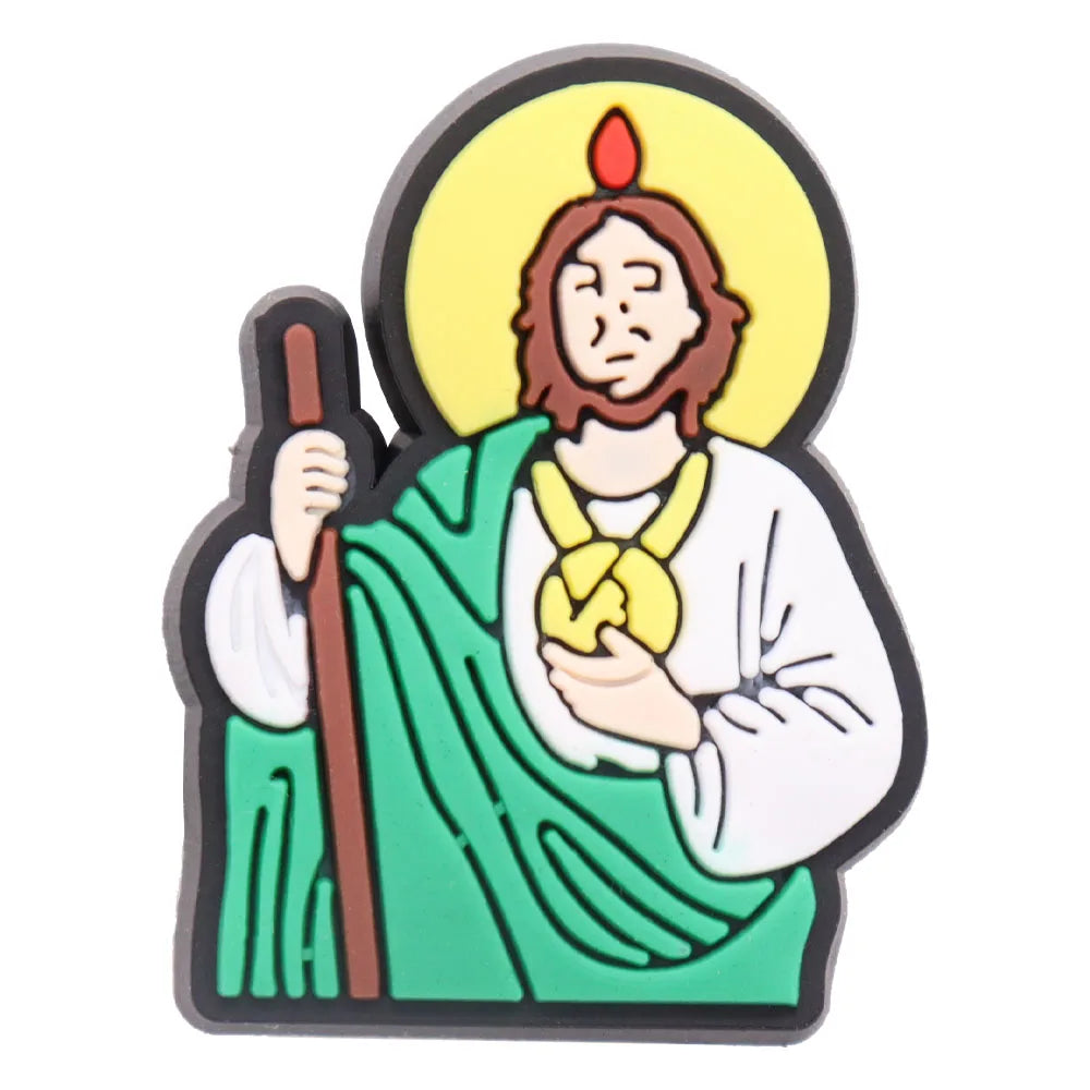 20PCS Jesus Saves Made In God's Image Life Is Good Christianity PVC crocs Decoration Buckle Charms