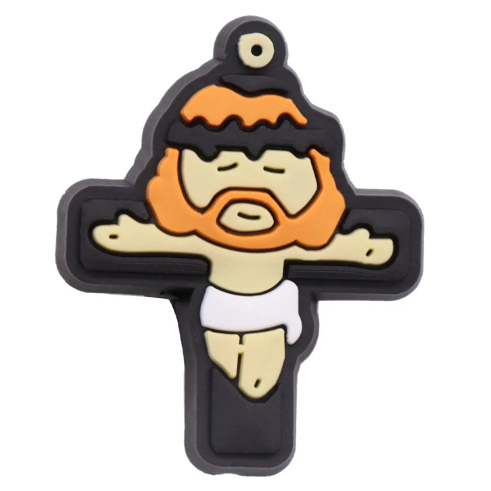 20PCS Jesus Saves Made In God's Image Life Is Good Christianity PVC crocs Decoration Buckle Charms
