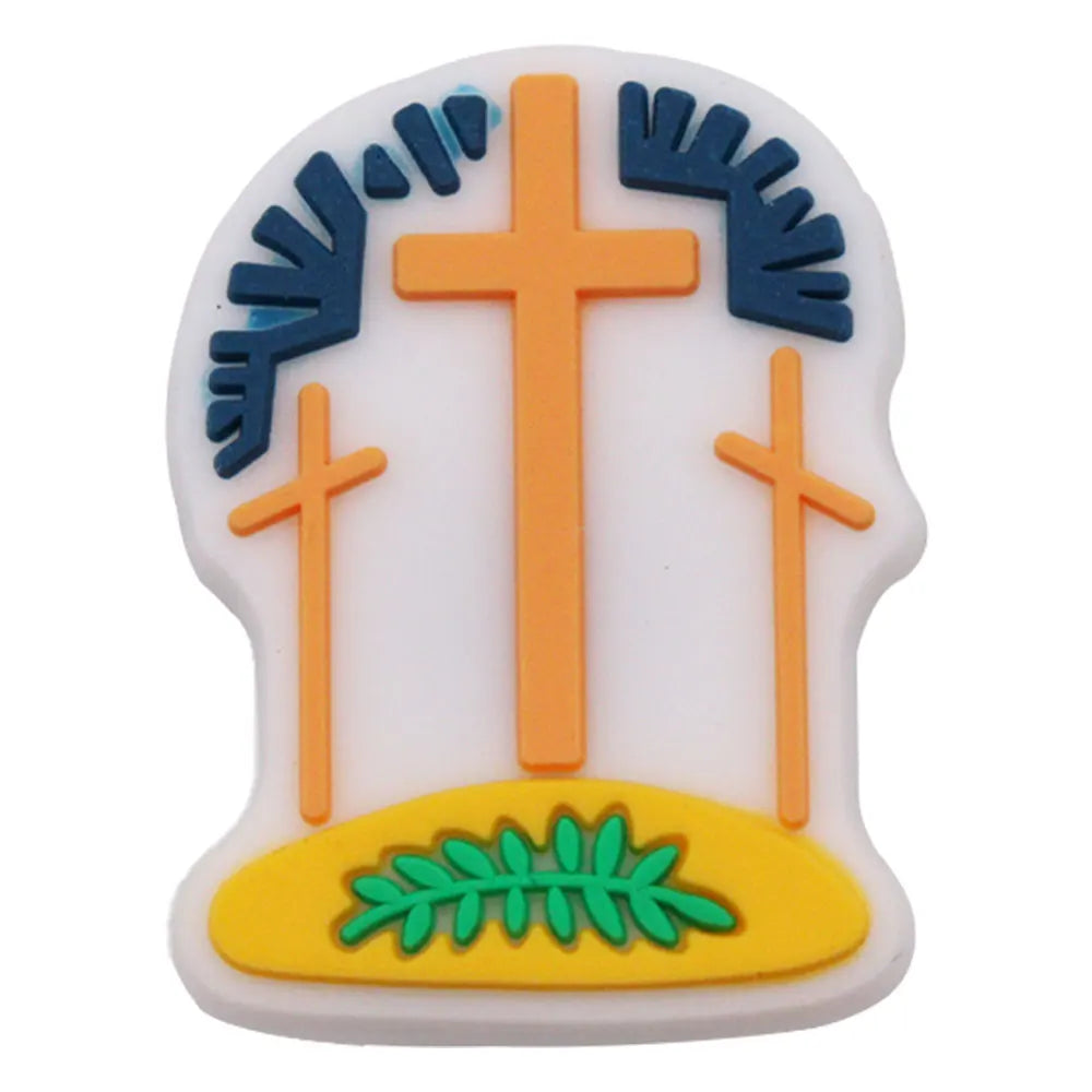 20PCS Jesus Saves Made In God's Image Life Is Good Christianity PVC crocs Decoration Buckle Charms