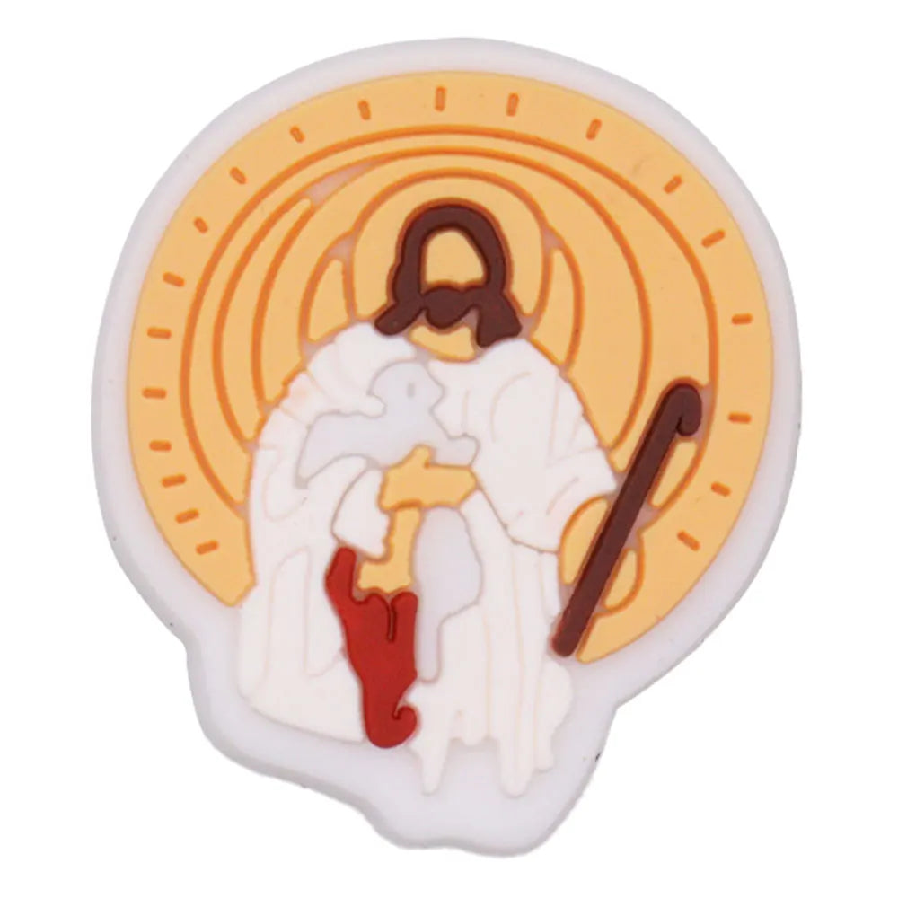 20PCS Jesus Saves Made In God's Image Life Is Good Christianity PVC crocs Decoration Buckle Charms