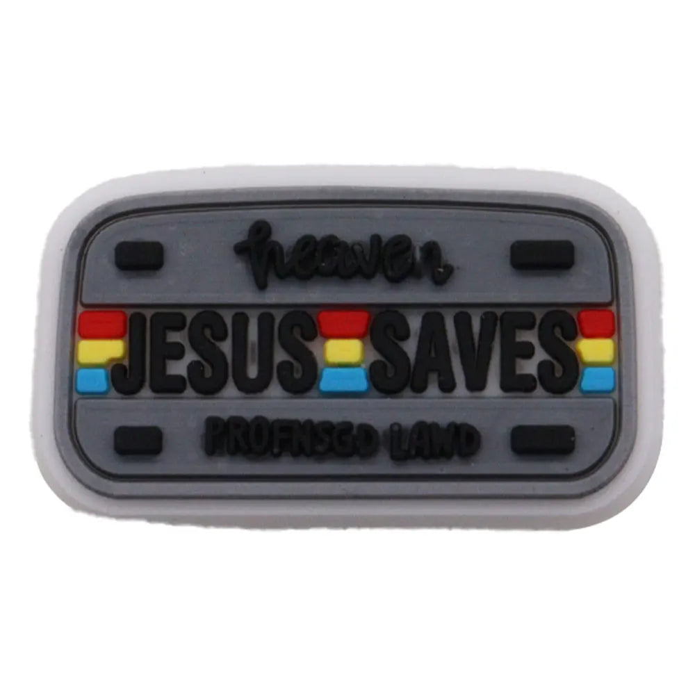 20PCS Jesus Saves Made In God's Image Life Is Good Christianity PVC crocs Decoration Buckle Charms