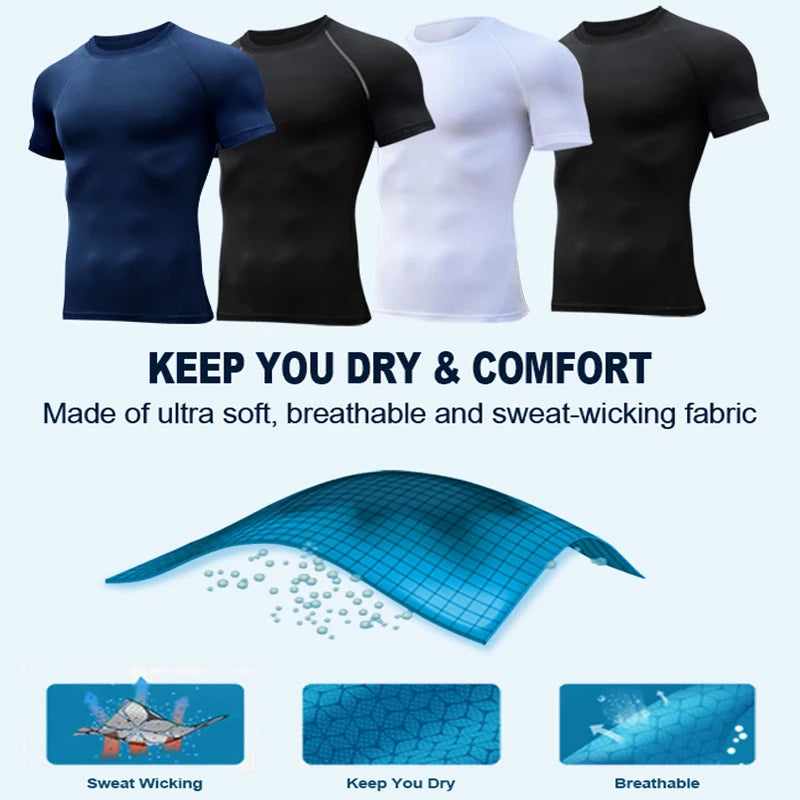 Cross Print Compression Shirt