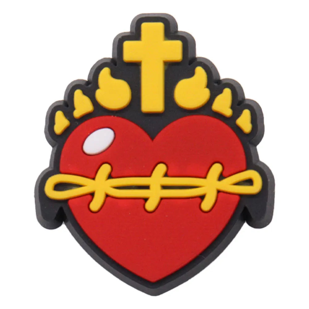 20PCS Jesus Saves Made In God's Image Life Is Good Christianity PVC crocs Decoration Buckle Charms