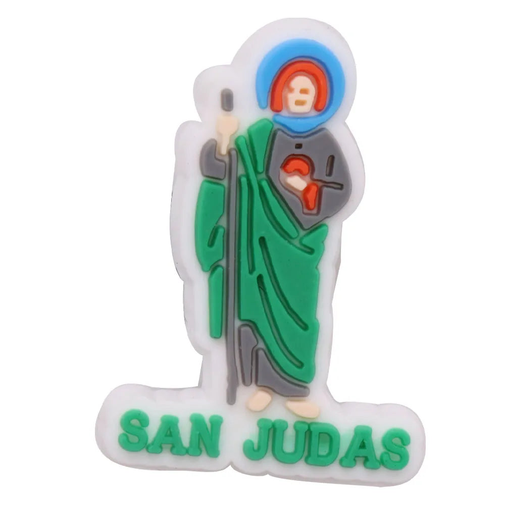 20PCS Jesus Saves Made In God's Image Life Is Good Christianity PVC crocs Decoration Buckle Charms